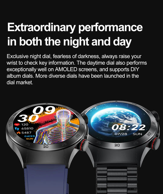 Smart Watch - Health Tracker Uric Acid Body Fat Bluetooth Call