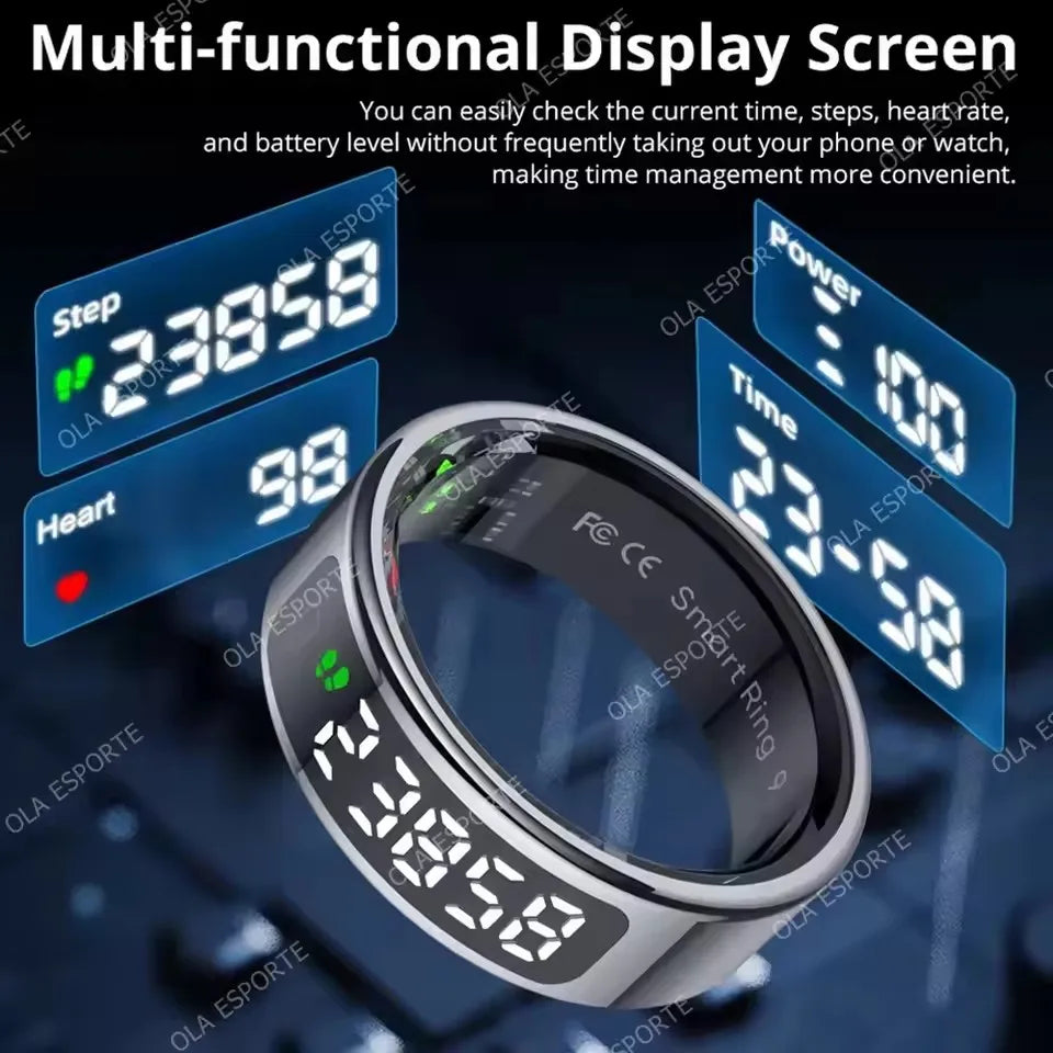 Smart Ring - 5ATM Waterproof with Heart Rate, Sleep & Health Monitoring