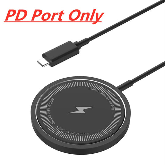 Magnetic iPhone Wireless Charger Pad USB  for 15 14 13 12 Pro Max Mini Fast Wireless Charging