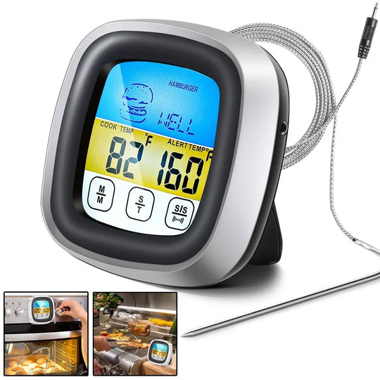 Digital Kitchen Thermometer Probe Touch Screen Meat Barbecue Food Temperature Measure Tool