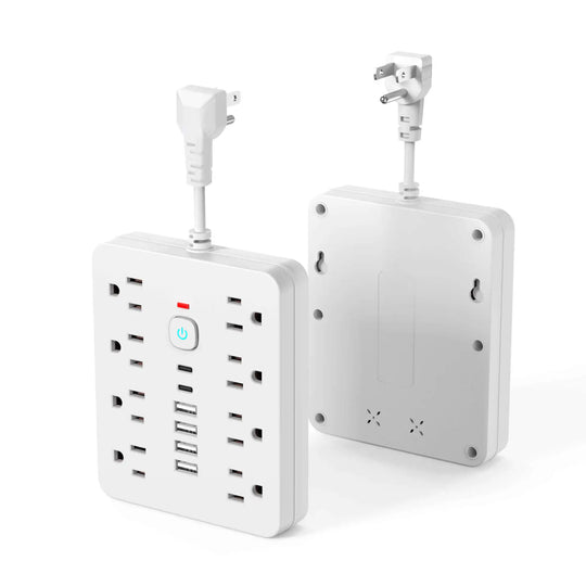 Power Strip - 8 AC Outlets & 6 USB Ports with Surge Protection & Type-C