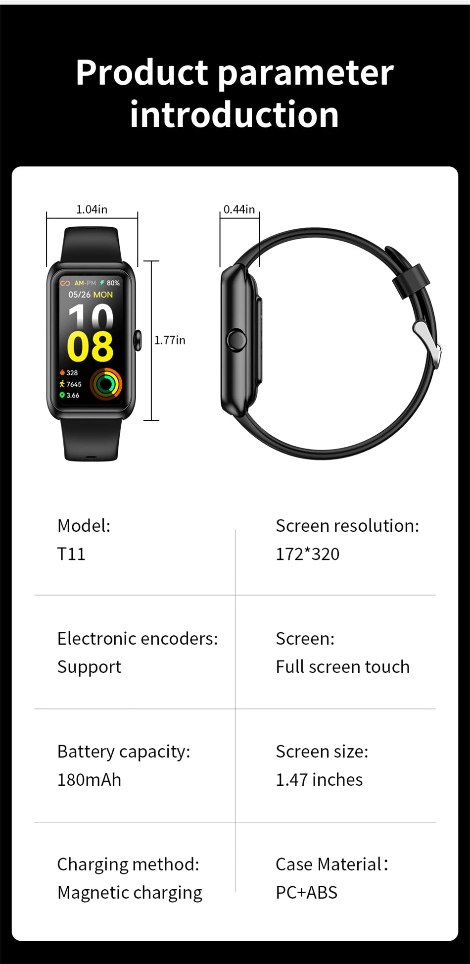 Fitness Tracker with Heart Rate & Sleep Monitor - Waterproof Smart Watch for Women & Men