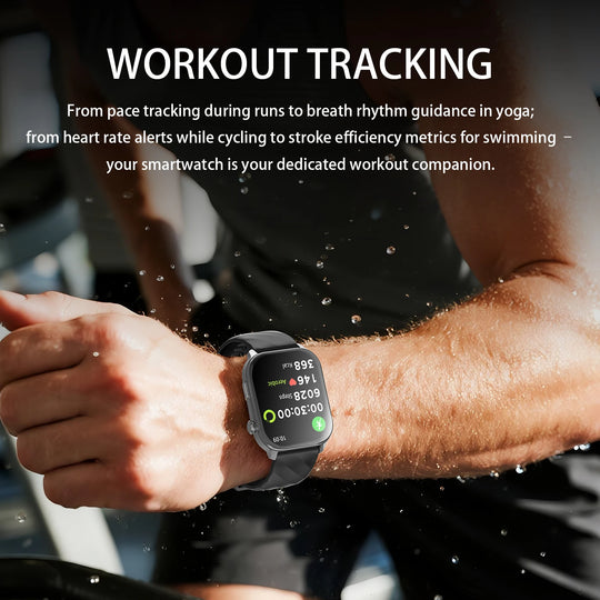 GPS Smart Watch - Heart Rate Blood Oxygen Pressure Bluetooth Call NFC