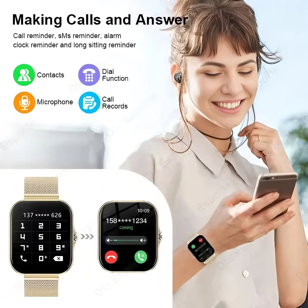 Smart Watch - AMOLED Bluetooth Call GPS NFC Waterproof Fitness Tracker