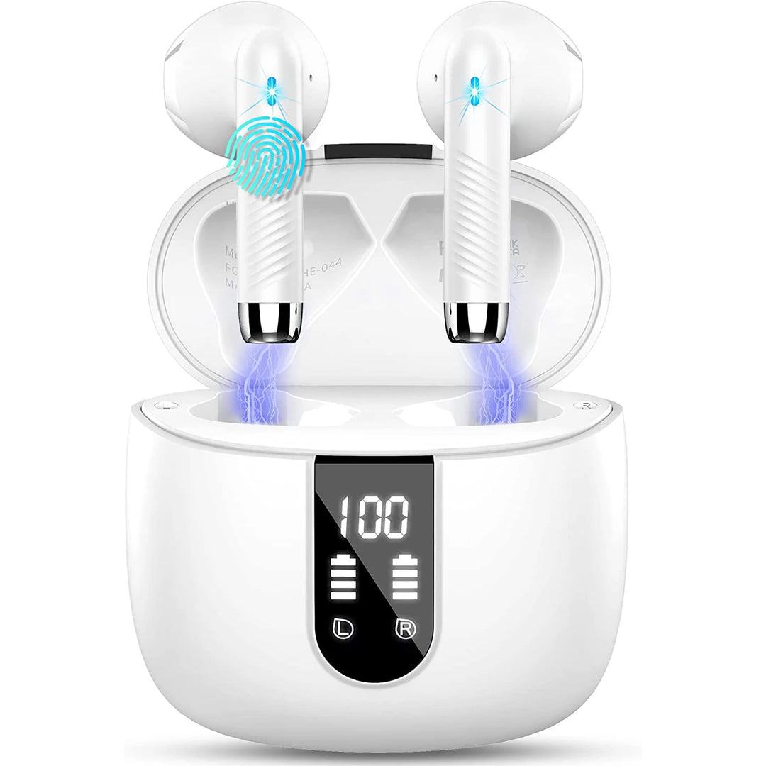 Wireless Earbuds - Bluetooth Noise Canceling LED Display Waterproof