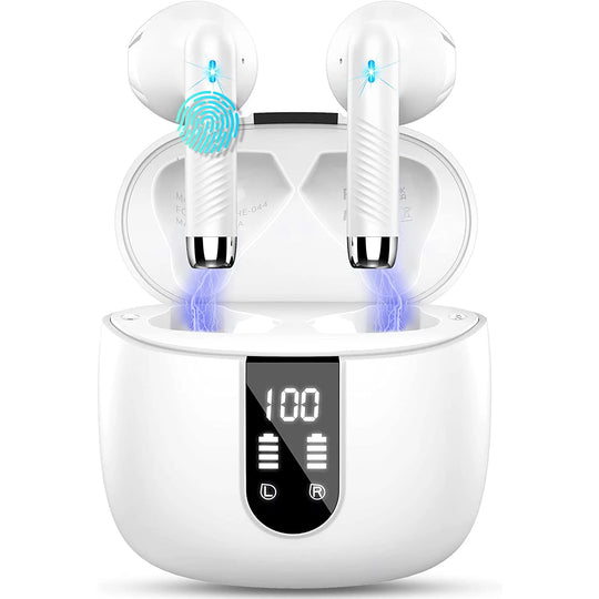 Wireless Earbuds - Bluetooth Noise Canceling LED Display Waterproof
