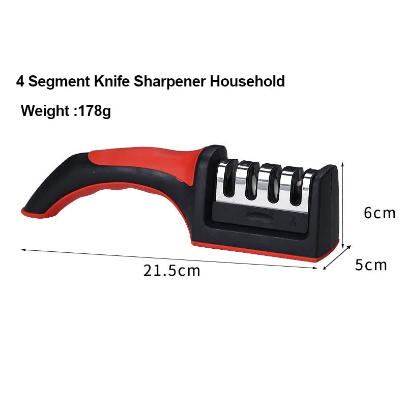 Kitchen Knife Sharpener - 4-Stage Hand-Held Sharpening Tool for All Knives