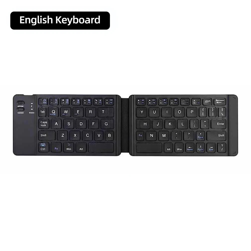 Foldable Bluetooth Keyboard with Touchpad - Mini Wireless Keyboard for Tablet iPad Phone Windows Android iOS