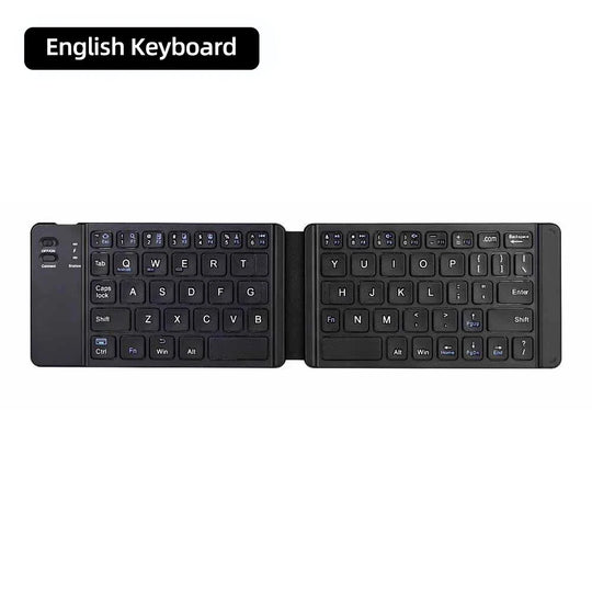 Foldable Bluetooth Keyboard with Touchpad - Mini Wireless Keyboard for Tablet iPad Phone Windows Android iOS