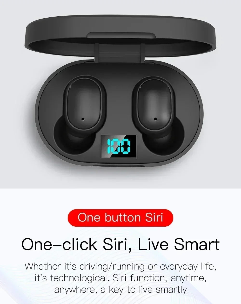 Wireless Bluetooth Earbuds - Noise Cancelling Headphones with Microphone