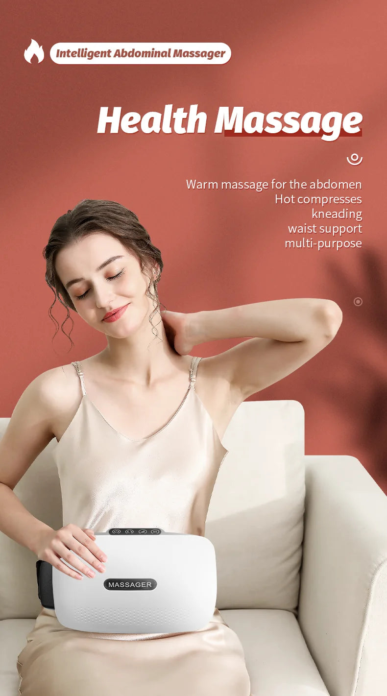 Electric Moxibustion Heating Belt Massager Neck Waist Leg Massage Improve Indigestion