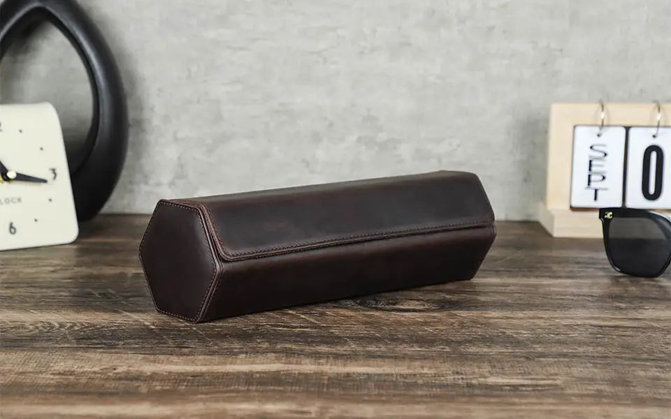 Leather Watch Roll Box - 1/2/3/4/6/8 Slots Travel Case & Display Holder - for Men & Women