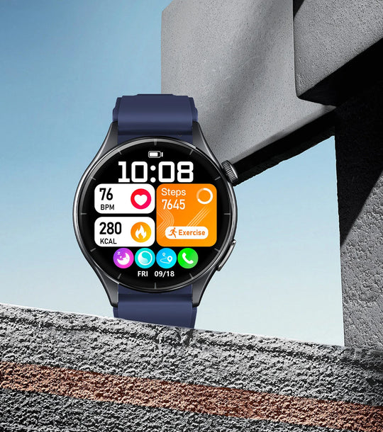 Smart Watch with ECG Health Monitoring - Uric Acid Blood Pressure Blood Oxygen for iOS & Android