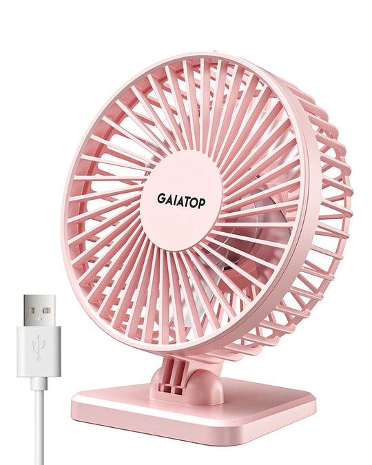 GAIATOP Mini USB Desktop Fan - Portable Quiet Cooling Fan with 3 Speed Settings