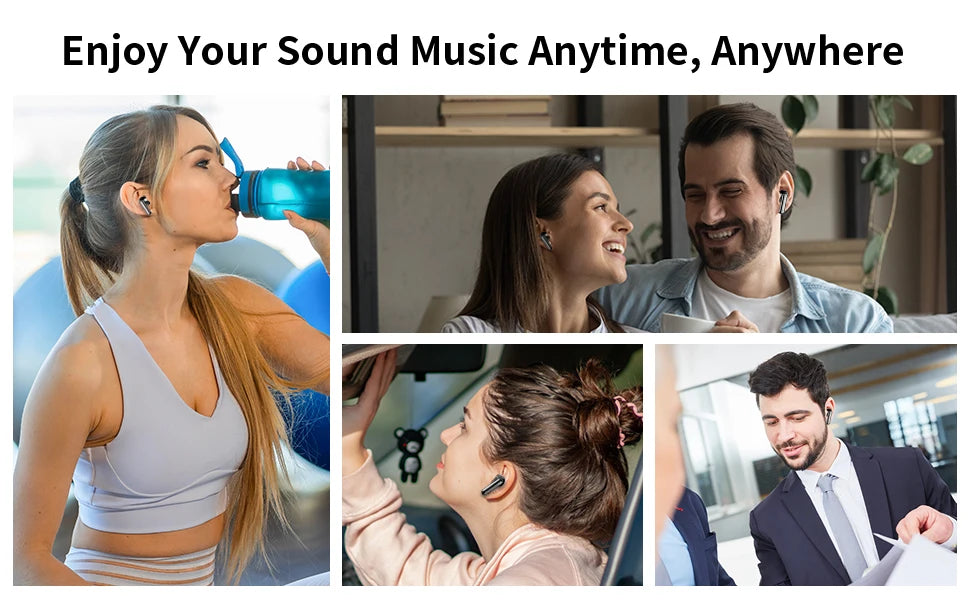 Wireless Earbuds Bluetooth 5.3 - 4 ENC Mics, 36H Playtime & LED Display