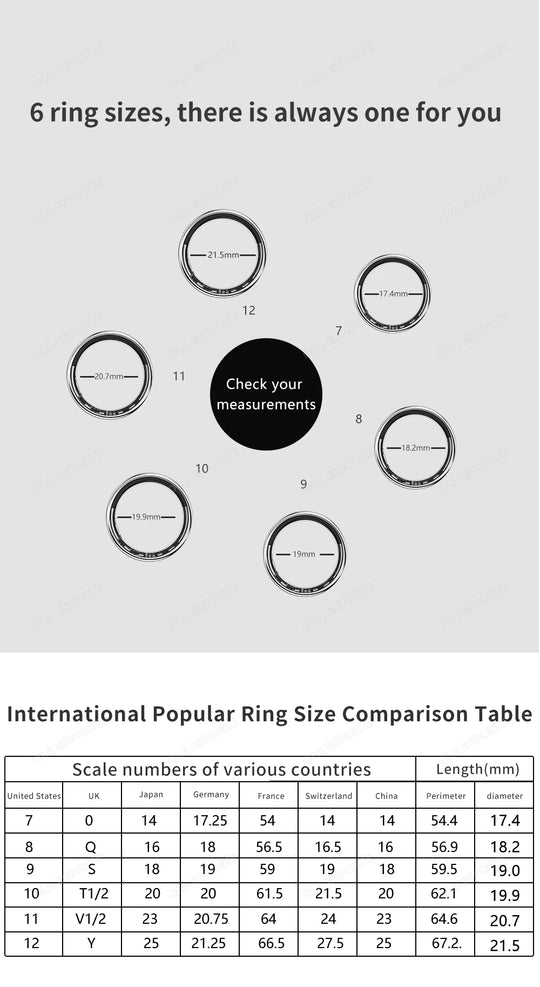 Smart Ring - Heart Rate Blood Oxygen Monitor IP68 Waterproof