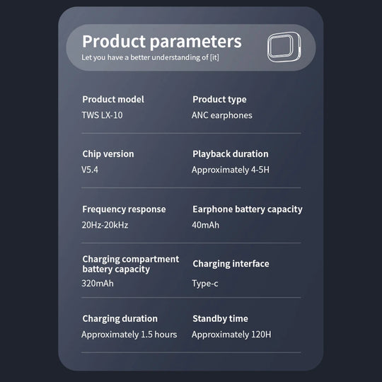 Wireless Earbuds - Touch Screen ANC ENC Noise Cancelling Bluetooth