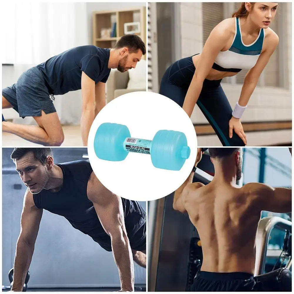 Water-filled Dumbbells Portable Dumbbell Sports Water Bottle for Arm Strength Training Home Gym Fitness