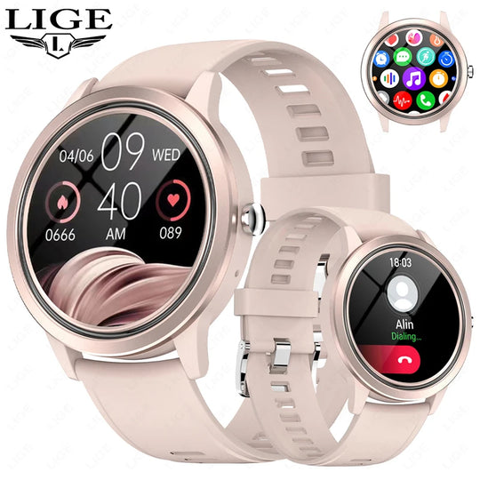 Women's Bluetooth Smart Watch - Heart Rate Blood Pressure Monitor Waterproof Smartwatch for Android & iOS