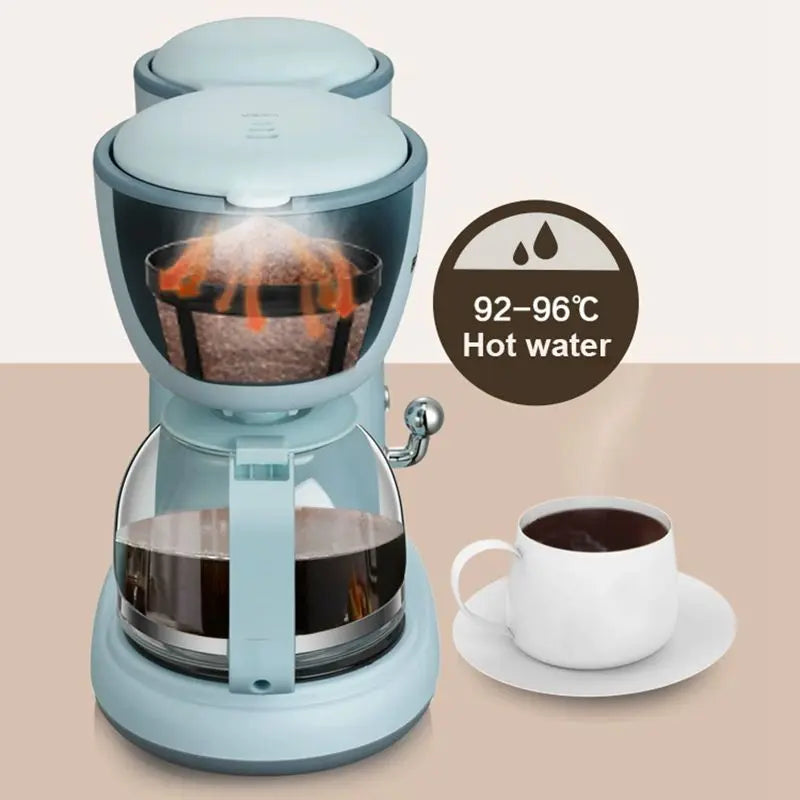 Drip Coffee Maker - 600ml Automatic American Coffee Machine for Home & Office