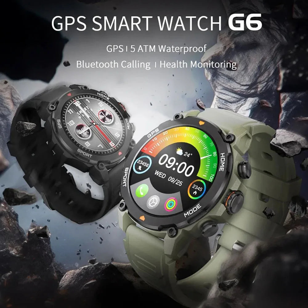 GPS Smartwatch - 1.43" AMOLED AI Sport Fitness Tracker with Bluetooth Call & Compass
