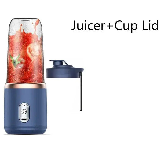 Portable Juicer Cup - 6-Blade Blender Bottle for Smoothies & Fresh Juice