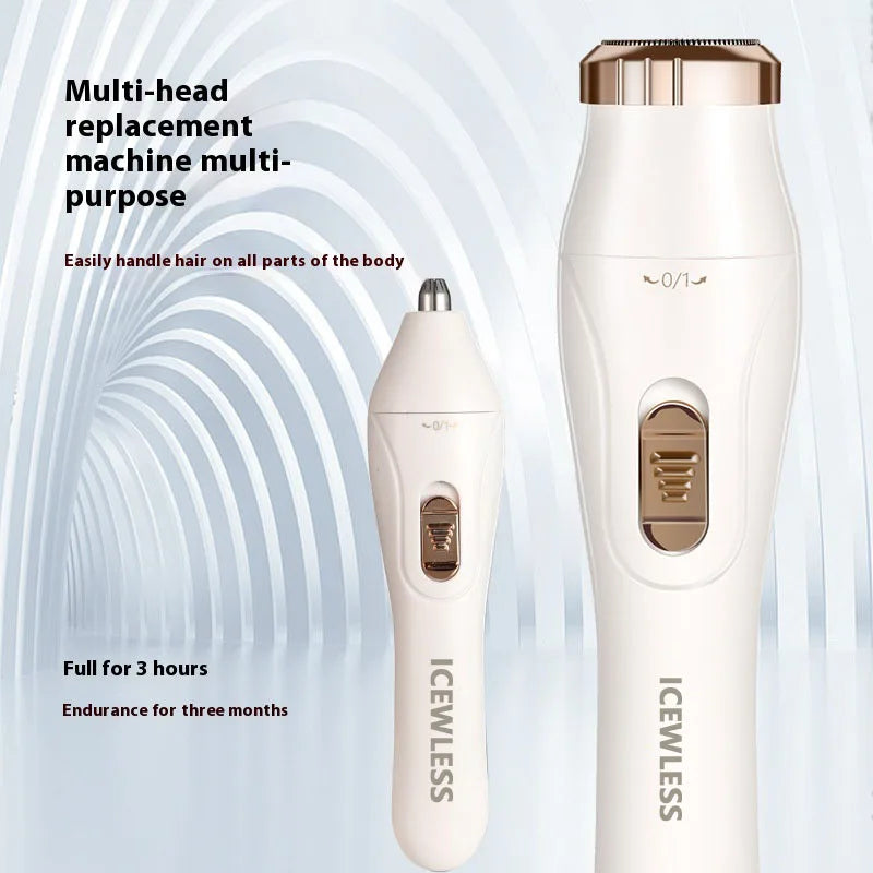 Portable Electric Lady Shaver - Armpit, Bikini, Arm, Leg & Face Hair Removal - Painless