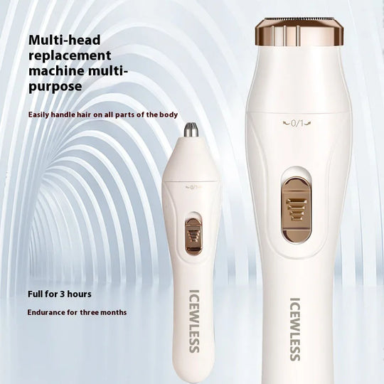 Portable Electric Lady Shaver - Armpit, Bikini, Arm, Leg & Face Hair Removal - Painless