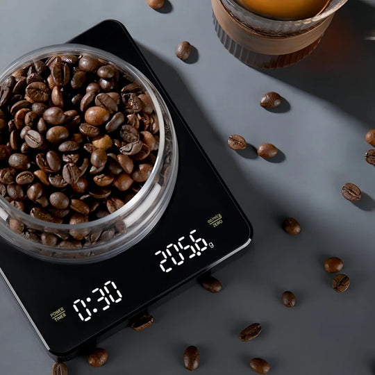 Electronic Coffee Scale with Waterproof Pad LED Display