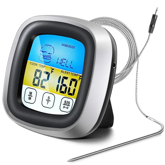 Digital Kitchen Thermometer Probe Touch Screen Meat Barbecue Food Temperature Measure Tool
