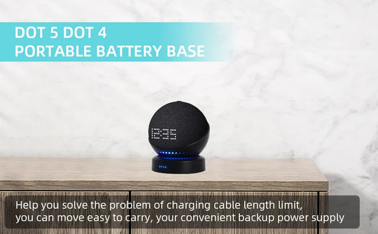 Echo Dot Battery Base - Portable Rechargeable Wireless Base for Echo Dot 4th & 5th Gen