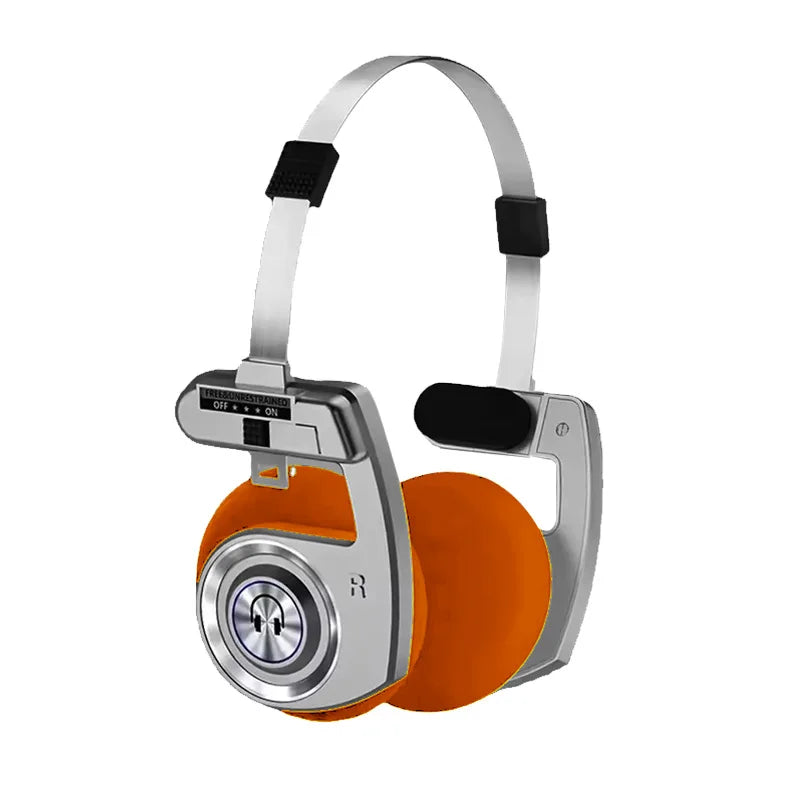 Wireless Retro Over-Ear Headphones - Bluetooth Foldable Noise Cancelling