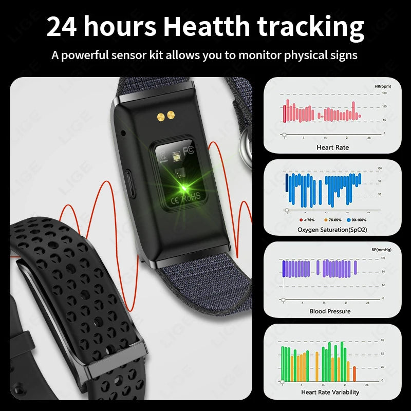 Smart Watch - Heart Rate Blood Pressure Monitor Pedometer Fitness Tracker