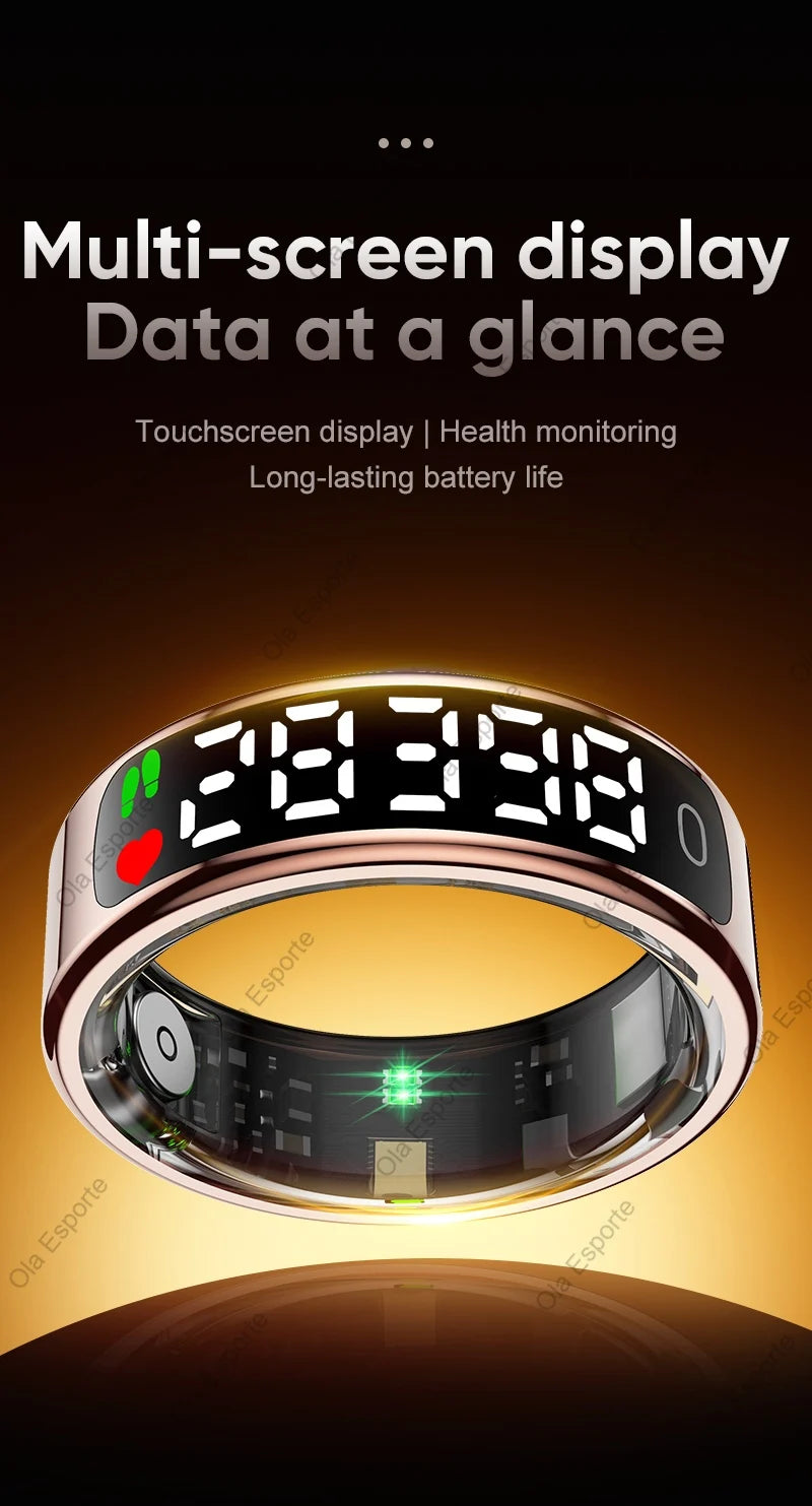 Smart Ring - 5ATM Waterproof with Heart Rate, Sleep & Health Monitoring