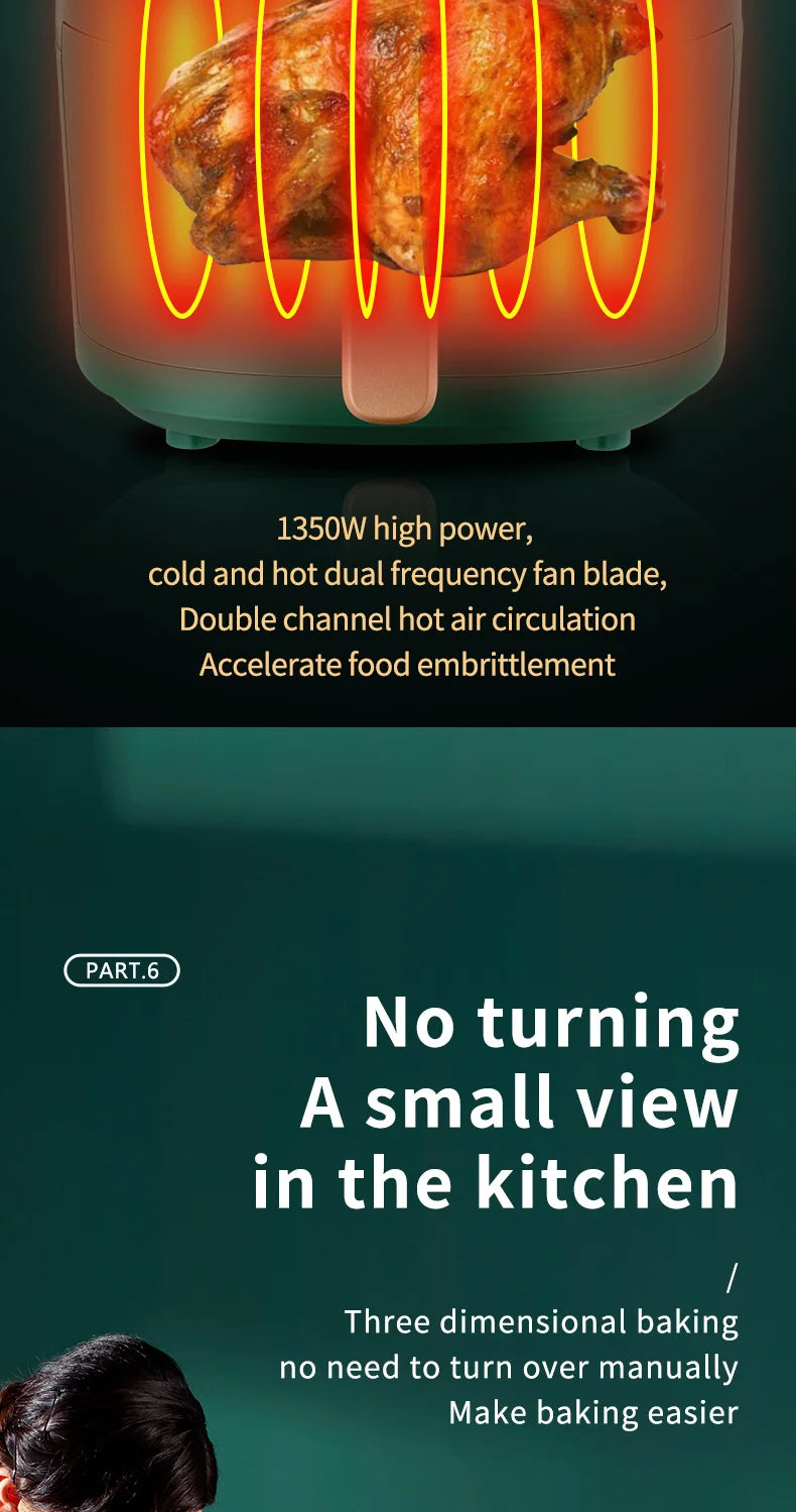 5L Smart Electric Air Fryers