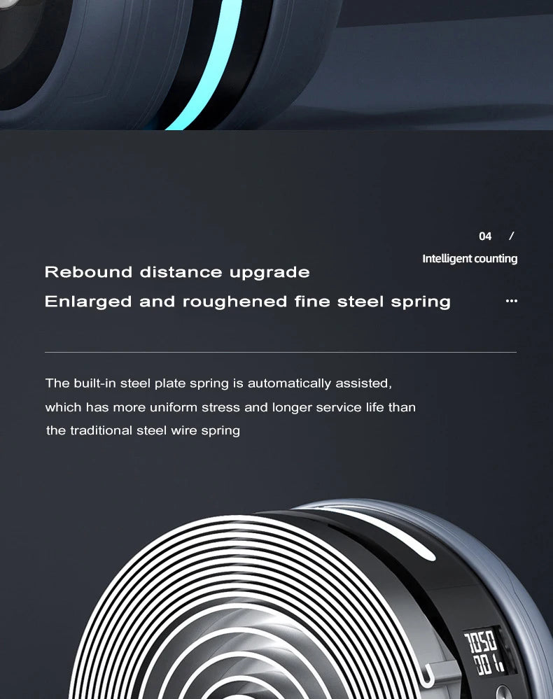 Intelligent Automatic Rebound Ab Roller, Abdominal Wheel for camping, Silent Fitness, Abdominal Strengthening Wheel