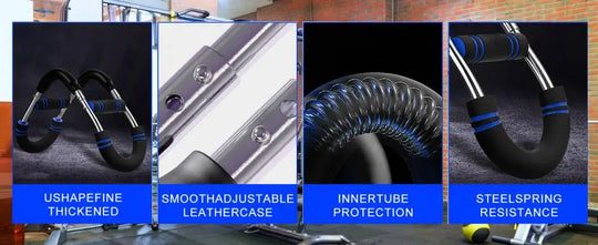 65*17.5cm Twister Arm Exerciser With Foam Handle 40-50kg Adjustable Chest Workout Bar Forearm Triceps Muscle Fitness Equipment