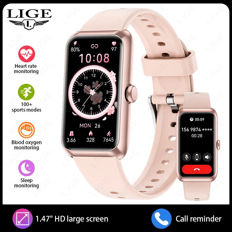 Fitness Tracker with Heart Rate & Sleep Monitor - Waterproof Smart Watch for Women & Men