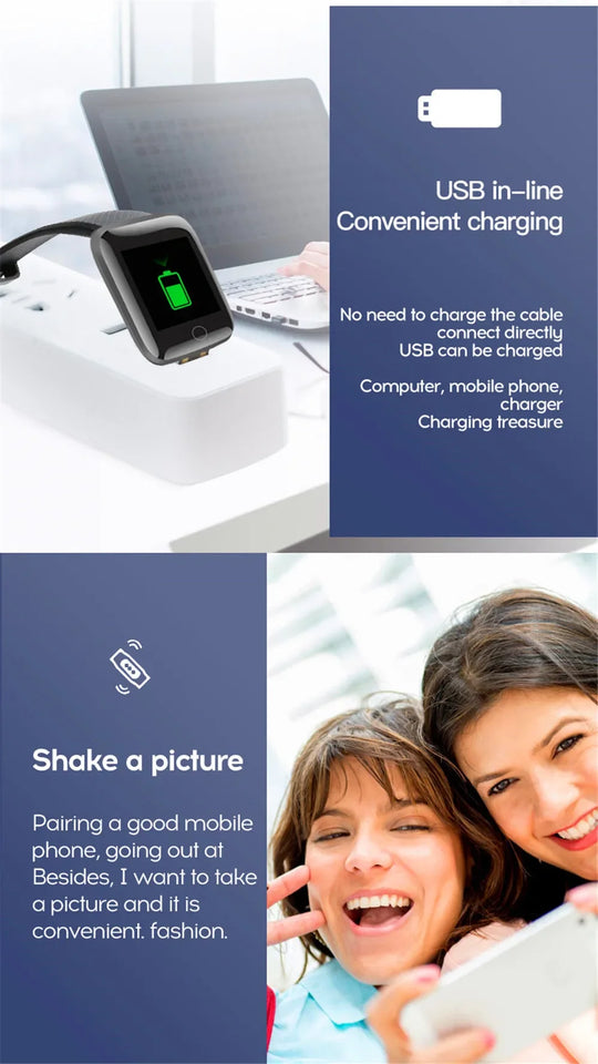 2025 Smartwatch - Full Touch Screen IP67 Waterproof Fitness Tracker