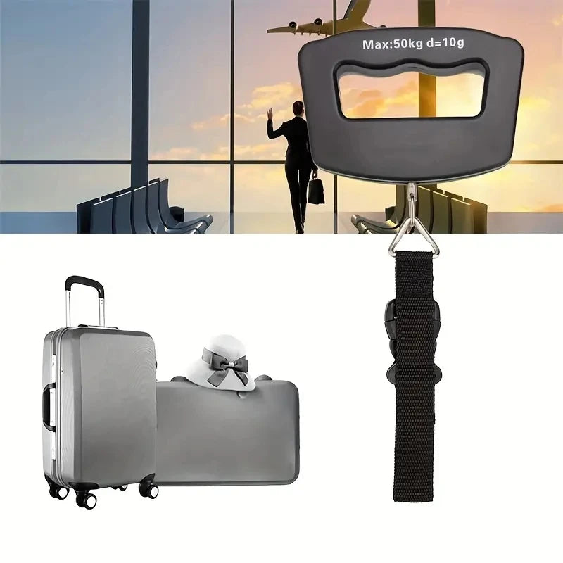 Digital Luggage Scale - 50kg Portable Travel Hanging Scale with LCD Backlight
