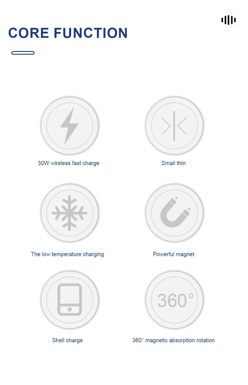 Magnetic iPhone Wireless Charger Pad USB  for 15 14 13 12 Pro Max Mini Fast Wireless Charging
