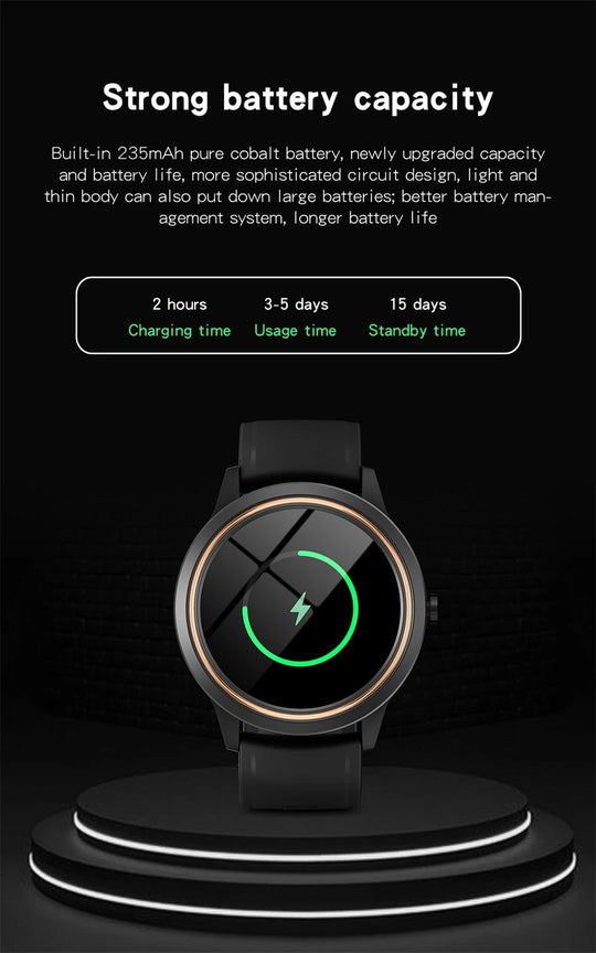 Women's Bluetooth Smart Watch - Heart Rate Blood Pressure Monitor Waterproof Smartwatch for Android & iOS