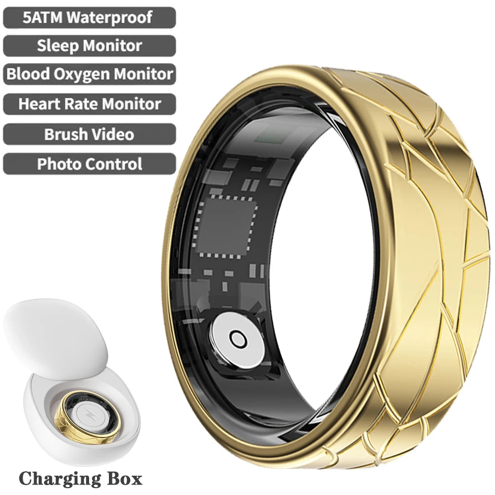 Smart Ring - Heart Rate Blood Oxygen Monitor IP68 Waterproof