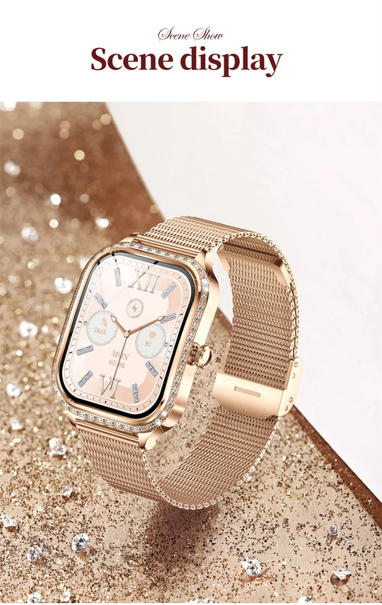 Luxury Smart Watch for Women - 1.75" HD Bluetooth Call Heart Rate Fitness Tracker
