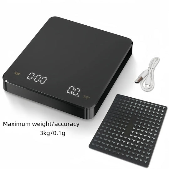 Electronic Coffee Scale with Waterproof Pad LED Display