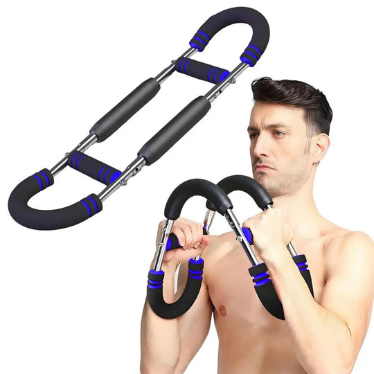 65*17.5cm Twister Arm Exerciser With Foam Handle 40-50kg Adjustable Chest Workout Bar Forearm Triceps Muscle Fitness Equipment