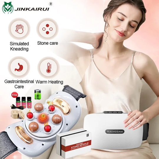 Electric Moxibustion Heating Belt Massager Neck Waist Leg Massage Improve Indigestion
