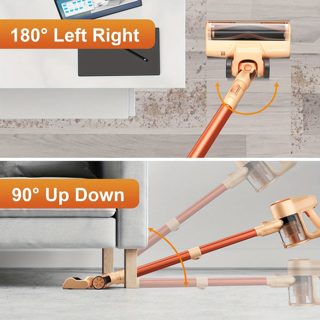 Cordless Vacuum Cleaner - 20KPa Stick & Handheld for Home, Pet Hair & Hard Floors