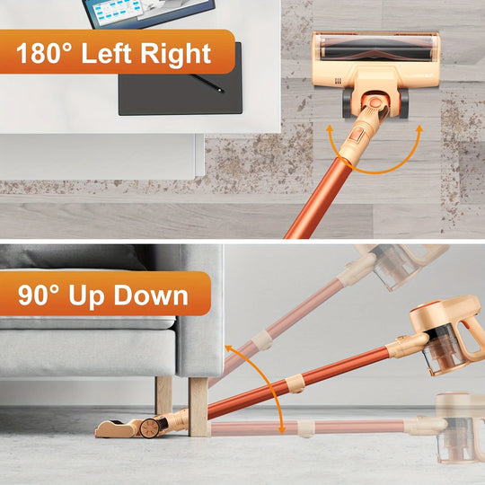 Cordless Vacuum Cleaner - 20KPa Stick & Handheld for Home, Pet Hair & Hard Floors