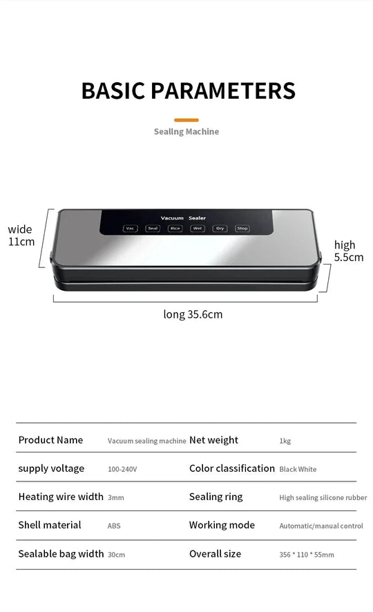 Electric Home Professional Food Vacuum Sealer Machine